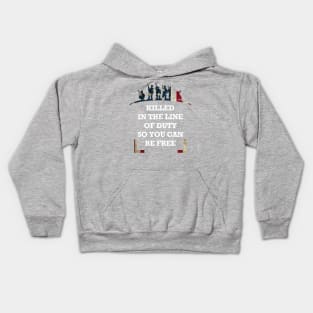 Memorial Day Freedom Design Kids Hoodie